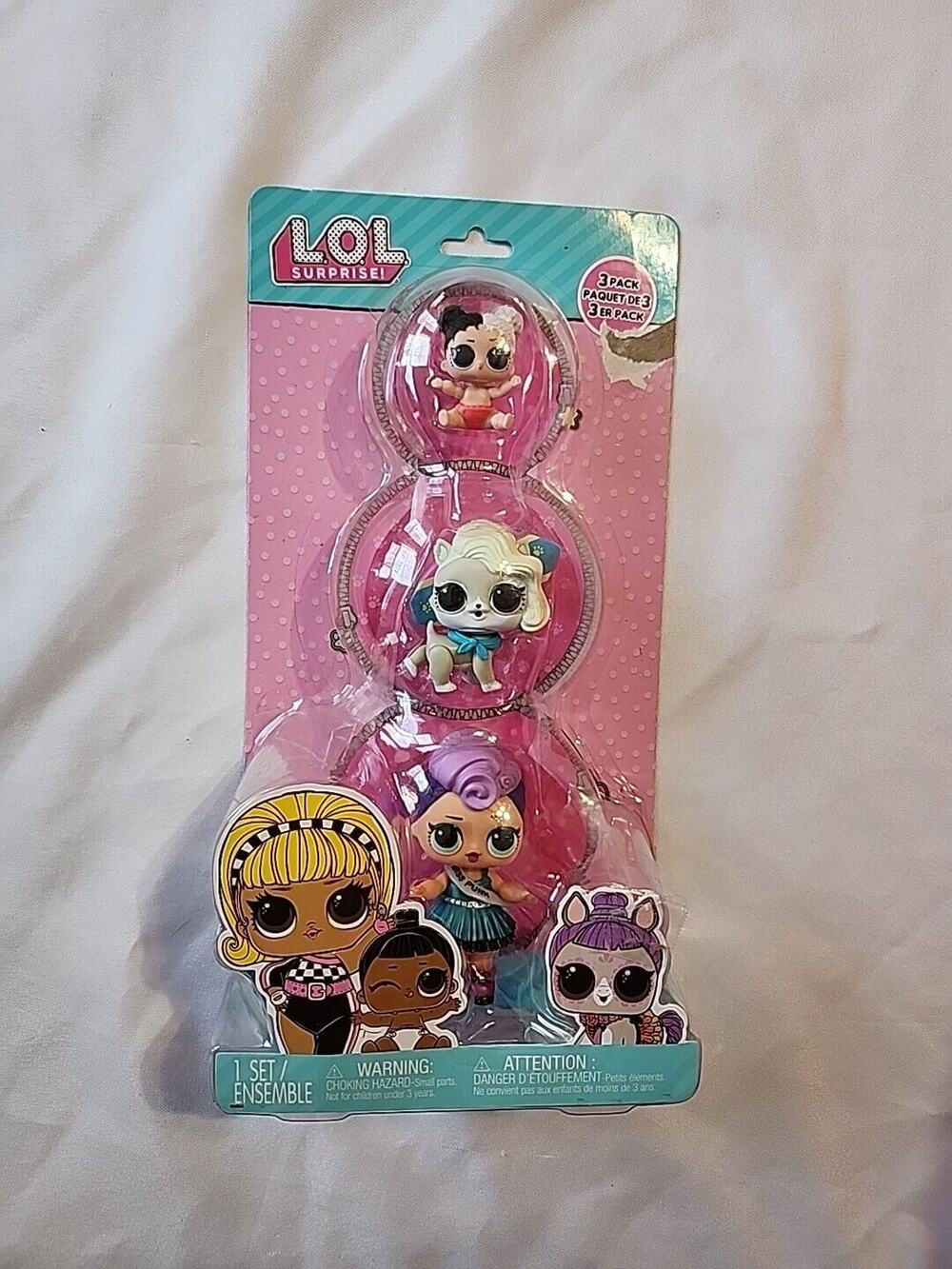 L.O.L Surprise 3 pack L.O.L Characters Lil Sis (Miss Punk) Hoops Dog Lil Heart B